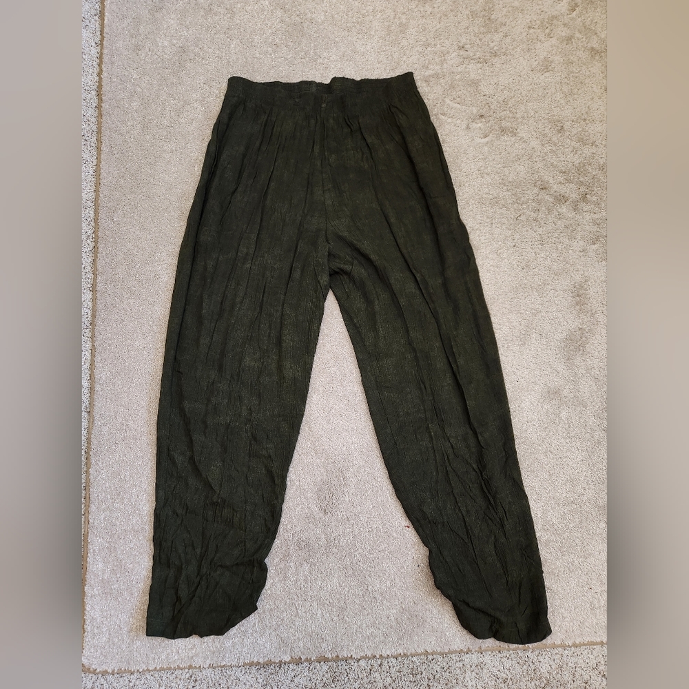 Dena Lauren green wide leg pants boho